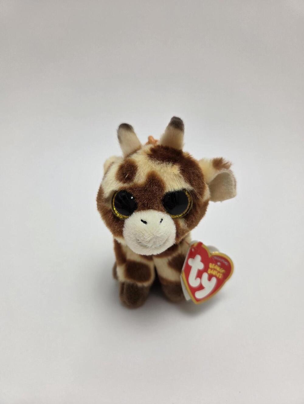 Ty Key Chain “Peaches” the Giraffe - Plastic Key Clip (4 inch)